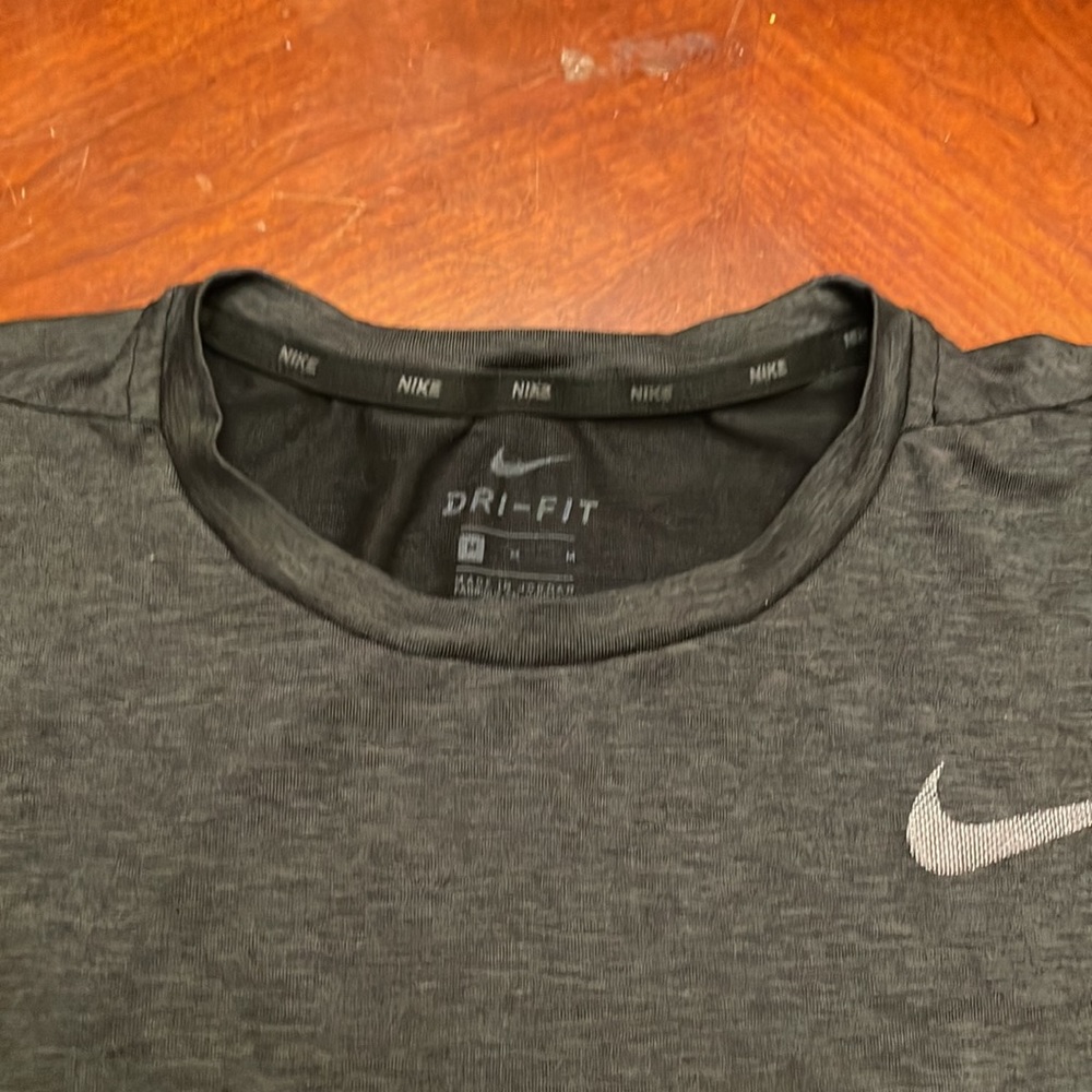 Nike Dark Gray Dri-fit Tee Shirt- mens medium - Picture 2 of 3